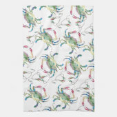 Beach Christmas Blue Crab Theedoek (Verticaal)