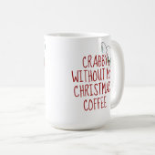 Beach Christmas Crab Coffee Mugs (Devant droit)
