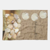 Beach Clams Beach Stones Kitchen Hand Towel Theedoek (Horizontaal)
