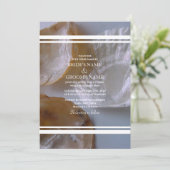 Beach Clams Wedding Invitations Kaart (Staand voorkant)
