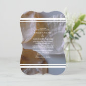 Beach Clams Wedding Invitations Kaart (Staand voorkant)