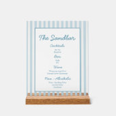 Beach Club Cabana Bar White and Blue Stripe (Recto)