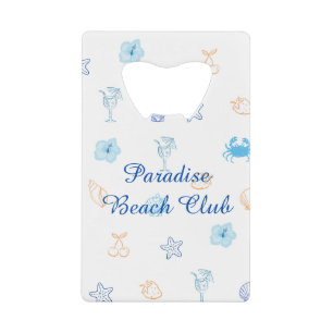 Beach Club Verjaardag Kredietkaart Flessenopener
