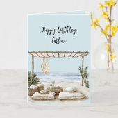Beach Coast Ocean Sea Shells Birthday Kaart (Gele Bloem)
