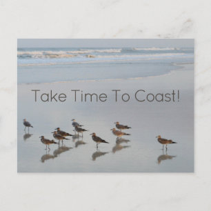 Beach Coast Quote Vogels Fotografie Typografie Briefkaart