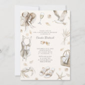 Beach Coast Tropical Bachelorette Weekend Kaart (Voorkant)