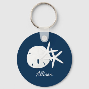 Beach Coastal Blue op maat Sleutelhanger
