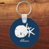 Beach Coastal Blue op maat Sleutelhanger (Voorkant)