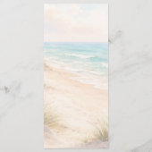 Beach coastal dinner wedding menu (Achterkant)