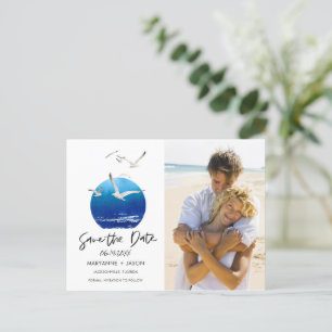 Beach Coastal Florida Wedding Save the Date Aankondigingskaart