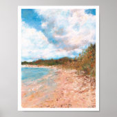 Beach Coastal Michigan Shoreline Art Print (Voorkant)