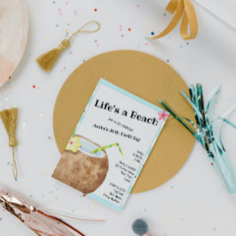 Beach Cocktail Birthday Party Kaart