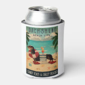  Beach Cocktail Life Dachshund Blikjeskoeler (Blikje Voorkant)