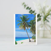 Beach Coconut Tree Briefkaart (Staand voorkant)