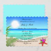 Beach Colorful Starfish repesial Dinner Invite Kaart (Voorkant / Achterkant)