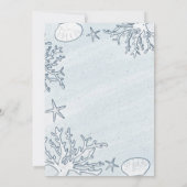 Beach Coral Reef Zee Shell & Starfish Invitations Kaart (Achterkant)