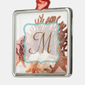 Beach Coral Star Fish Monogram Initiaal Ornament (Links)