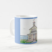 Beach Cottage bleu 11oz Mug (Devant gauche)