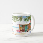 Beach Cottage Brown Fort Myers Beach Mug (Devant droit)