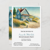 Beach Cottage Housewarming Party Uitnodiging (Voorkant / Achterkant)