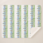 Beach Cottage Sherpa Blanket Sherpa Deken (Voorkant (horizontaal))