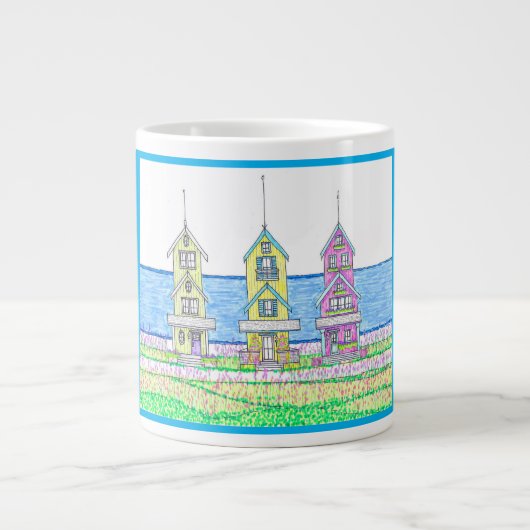 Beach Cottage Trio 2 Jumbo Mug (Devant)