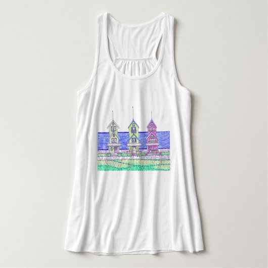 Beach Cottage Trio Flowy Débardeur (Design devant)