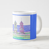 Beach Cottage Trio Jumbo Mug (Devant droit)
