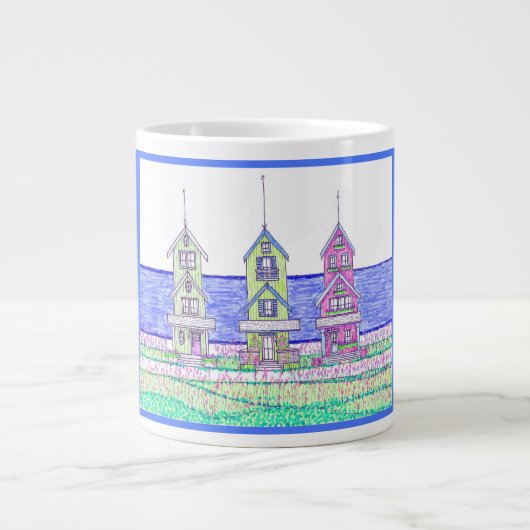 Beach Cottage Trio Jumbo Mug (Devant)
