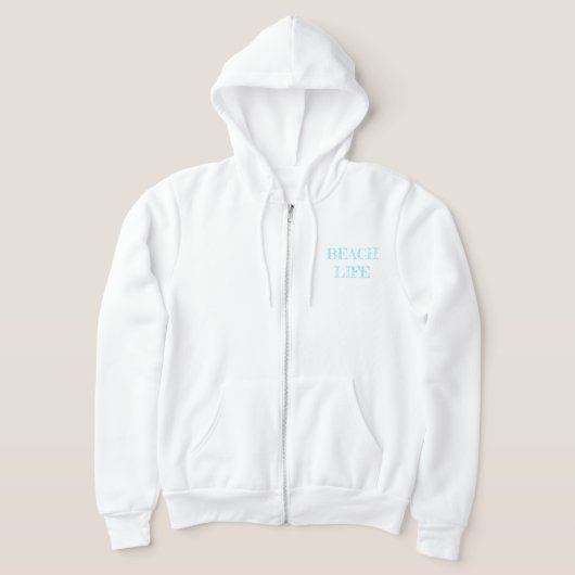 Beach Cottage Zippered Hoodie (Laagn)