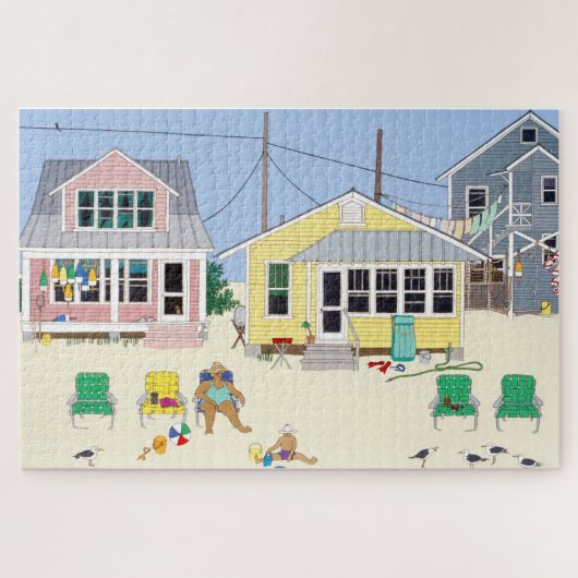 Beach Cottages Legpuzzel (Horizontaal)