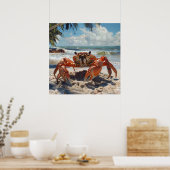 Beach Crab Poster (Keuken)