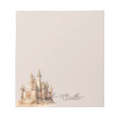 Beach Cream Sand Castle Notitieblok (Voorkant)