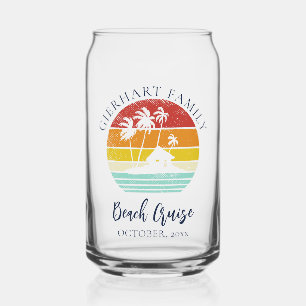 Beach Cruise Familie Vakantie Bijpassende Keepsake Blikvorm Glas