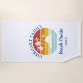 Beach Cruise Family Reunion Matching Retro Strandlaken (Voorkant)