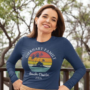 Beach Cruise Retro Family Reunion Mam Vacking T-shirt