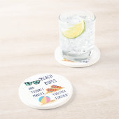 Beach Day Quote Zandsteen Onderzetter (Zijkant)