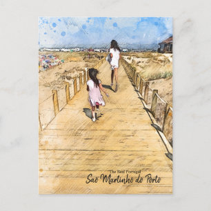 Beach Day - Sao Martinho do porto - Portugal Briefkaart