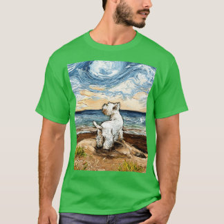 Beach Day Westie T-shirt