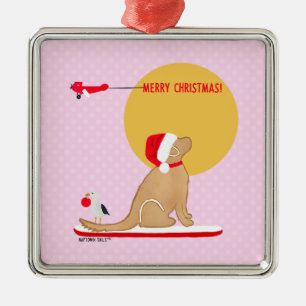 Beach Days Golden Christmas Roze Ornament