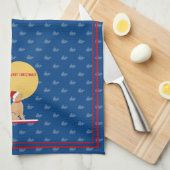 Beach Days Golden Christmas Whales Serviette de cu (Quart Plié)