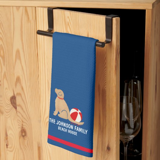 Beach Days Golden Retriever Chien serviette de cui (Pliage en tiers)