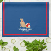 Beach Days Golden Retriever Dog Kitchen Towel Theedoek (Gevouwen)