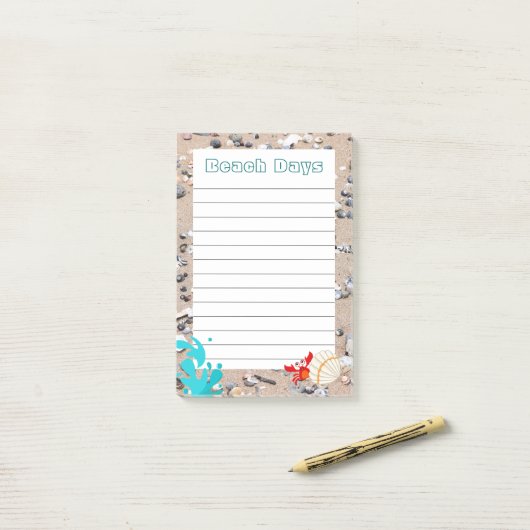 Beach Days Post-it® Notes (Op bureau)