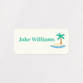 Beach Design Kids' Name Clothing School Labels (Design 1)