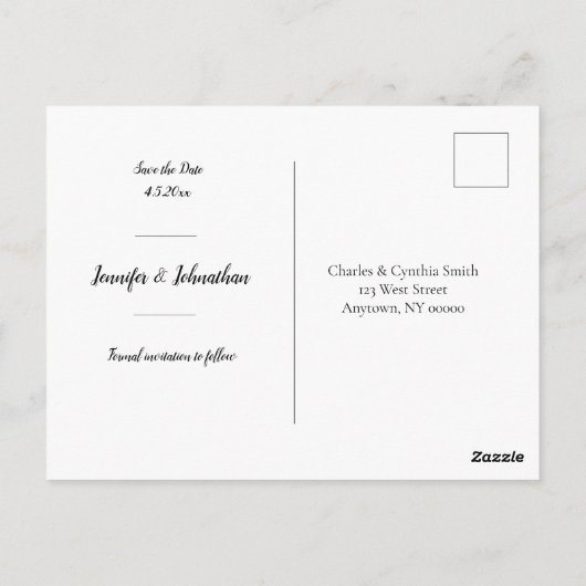 Beach Destination Modern Enregistrer la date Carte (Dos)