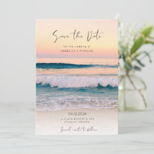 Beach Destination Photo Wedding Save The Date