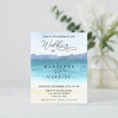 Beach Destination Wedding Calligraphy Waterverf (Staand voorkant)