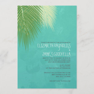Beach Destination Wedding Invitting Kaart