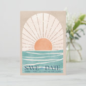 Beach Destination Wedding Photo Save the Date (Staand voorkant)